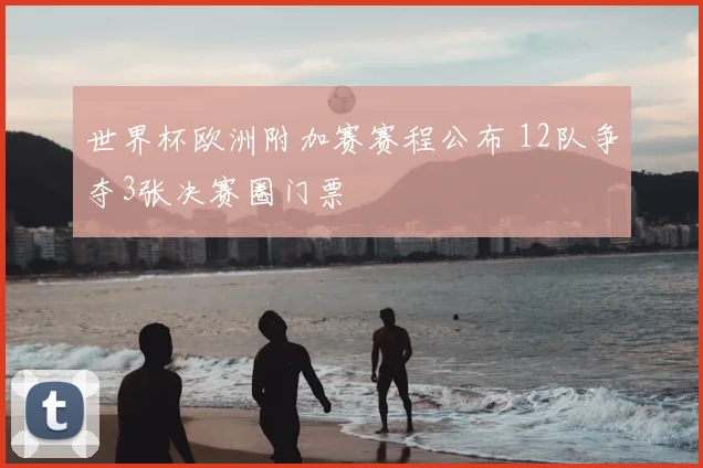 世界杯欧洲附加赛赛程公布 12队争夺3张决赛圈门票